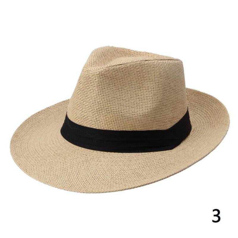 Summer sun mens folding sun hat outdoor sun hat beach hat big straw hat - Pete's Fine Hats